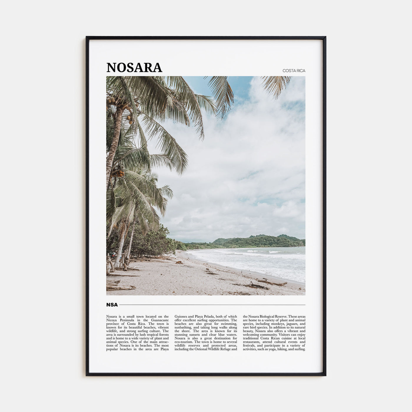 Nosara Travel Color Poster