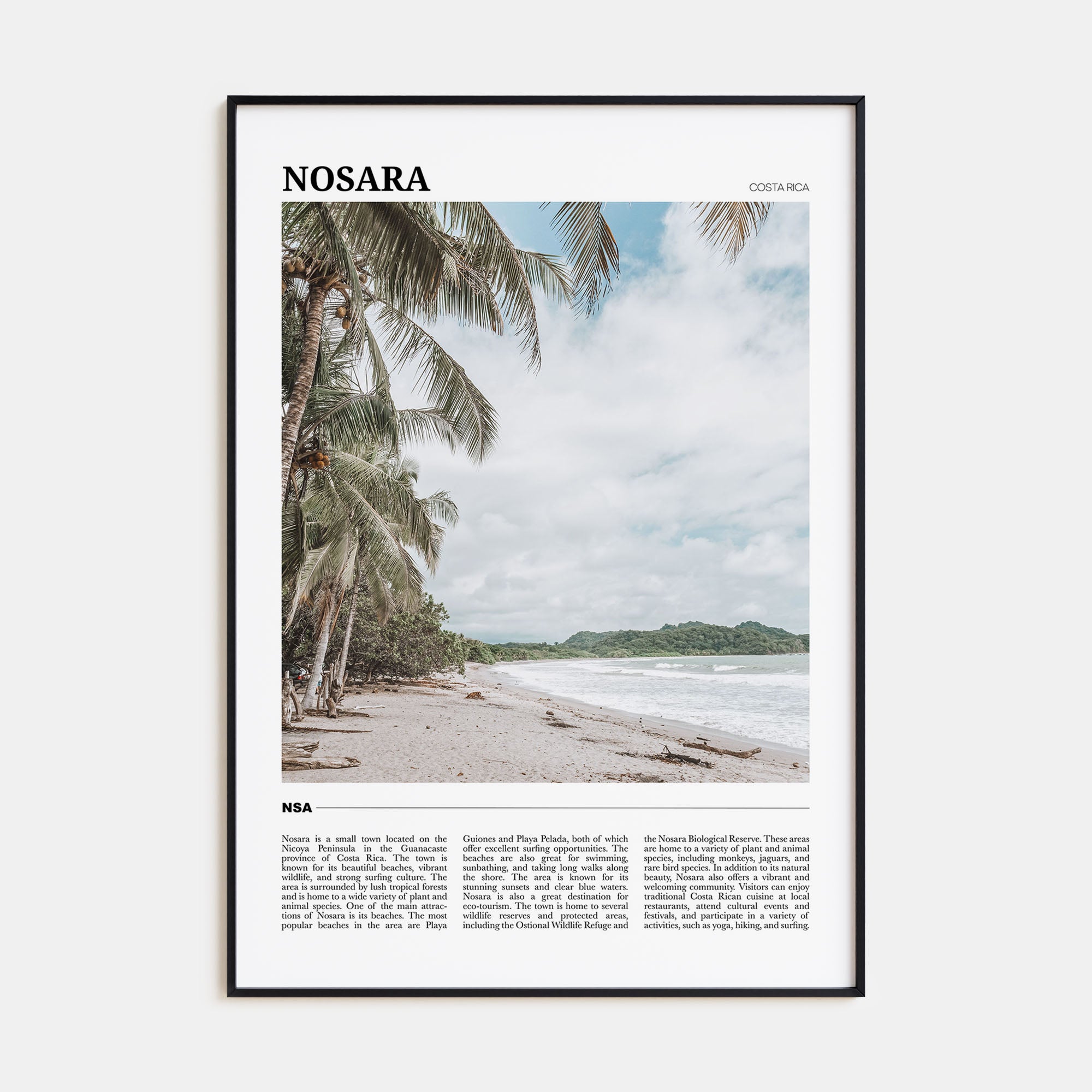Nosara Travel Color Poster