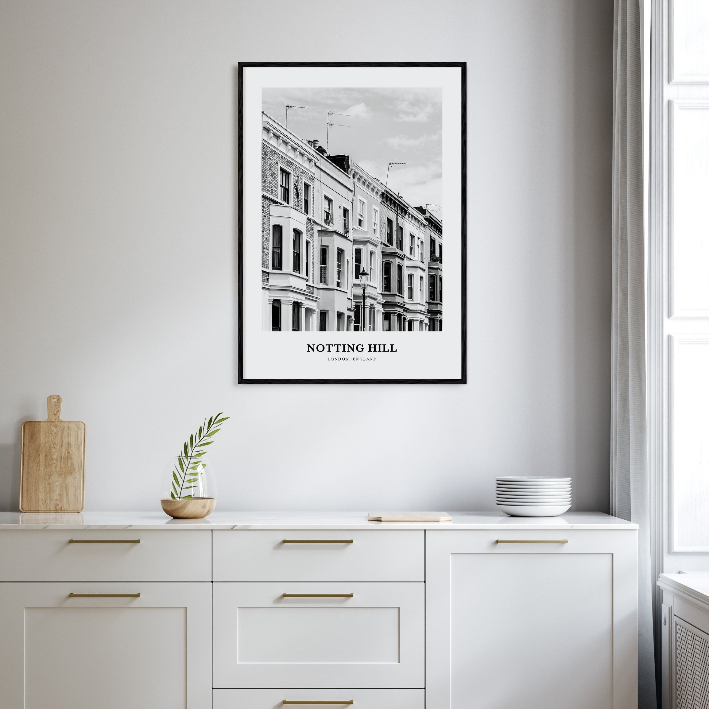 Notting Hill Portrait B&W Poster