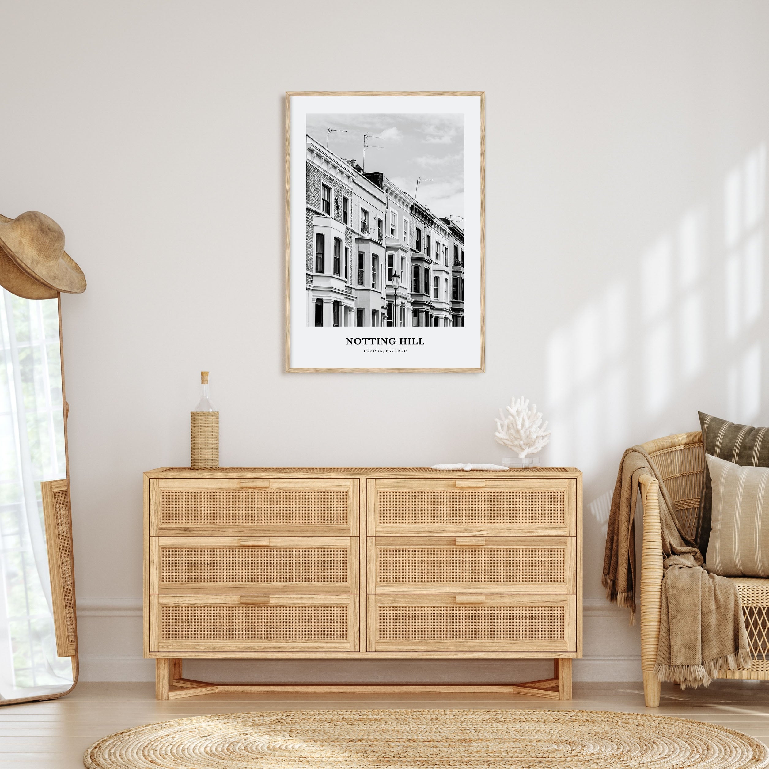 Notting Hill Portrait B&W Poster