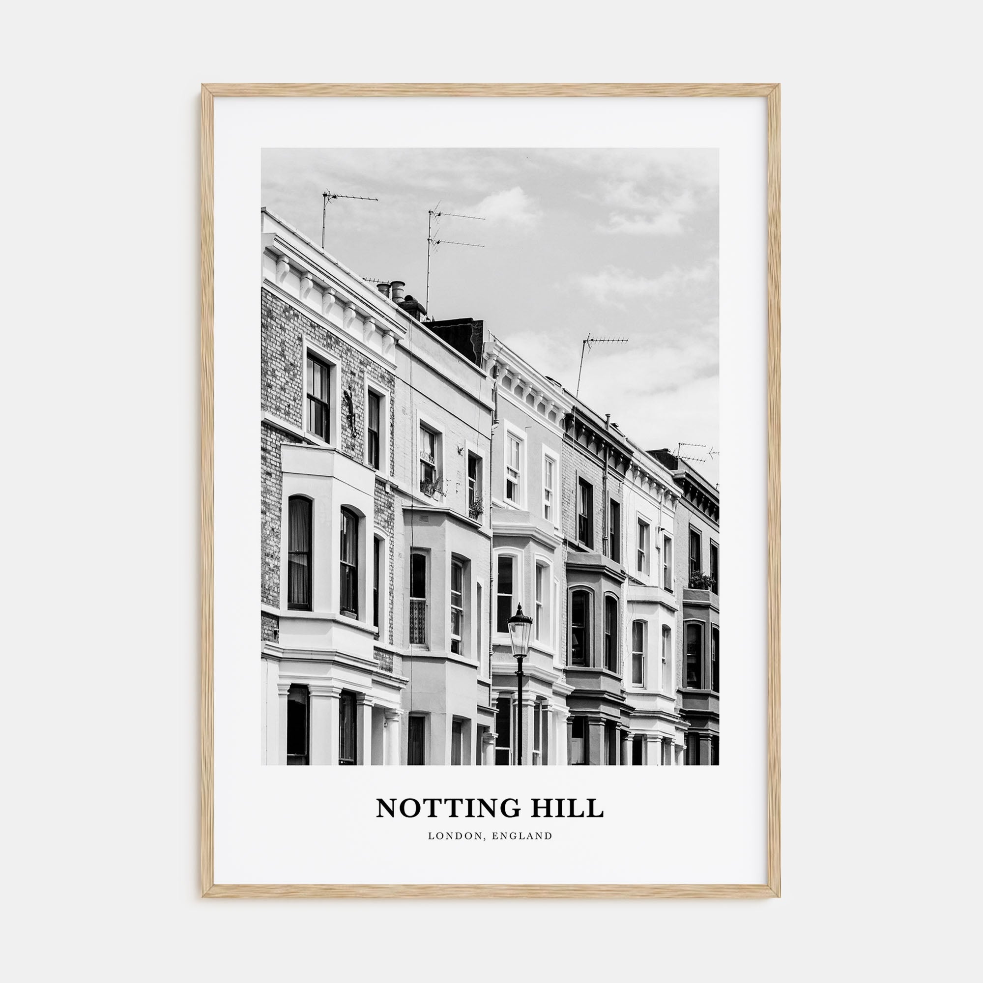 Notting Hill Portrait B&W Poster