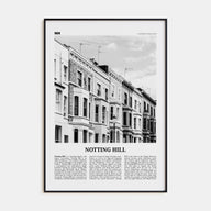 Notting Hill Travel B&W Poster