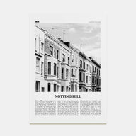 Notting Hill Travel B&W Poster