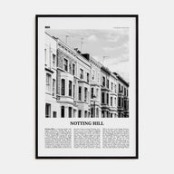Notting Hill Travel B&W Poster