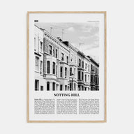 Notting Hill Travel B&W Poster