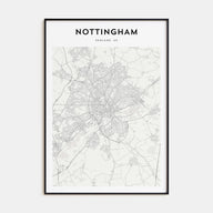 Nottingham Map Portrait Poster