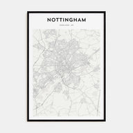 Nottingham Map Portrait Poster