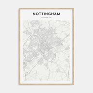 Nottingham Map Portrait Poster