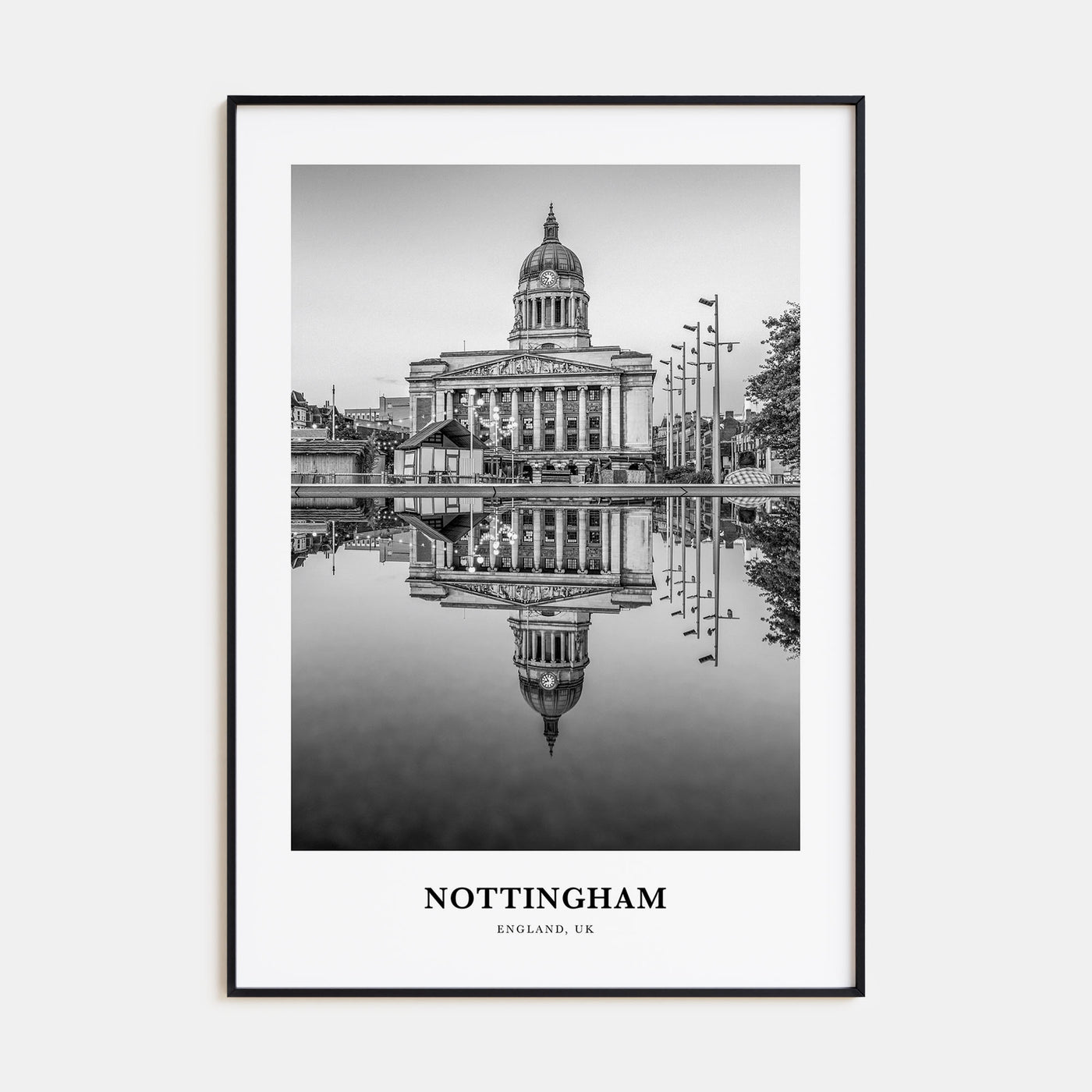 Nottingham Portrait B&W Poster