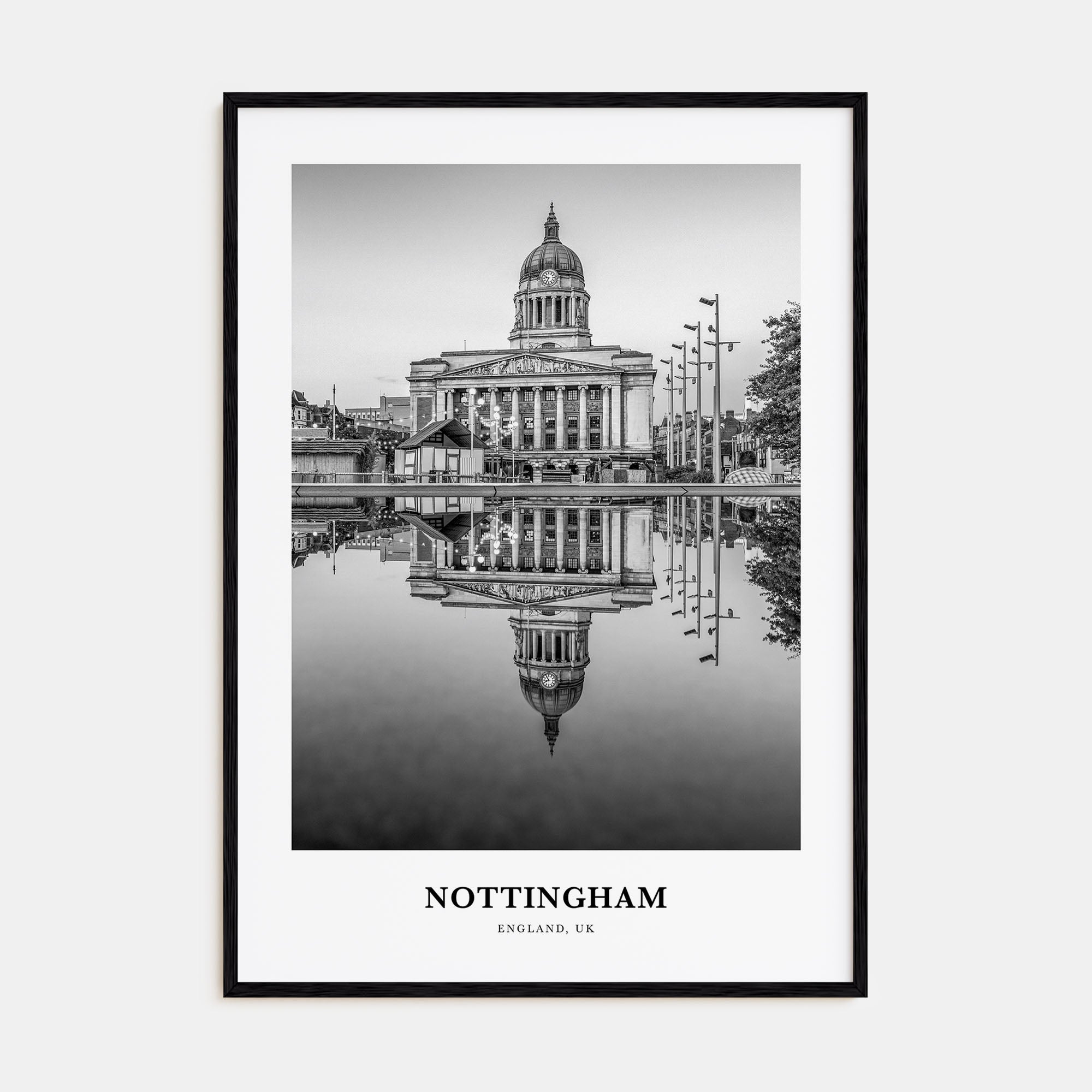 Nottingham Portrait B&W Poster