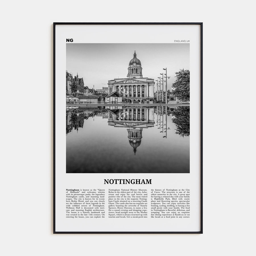 Nottingham Travel B&W Poster