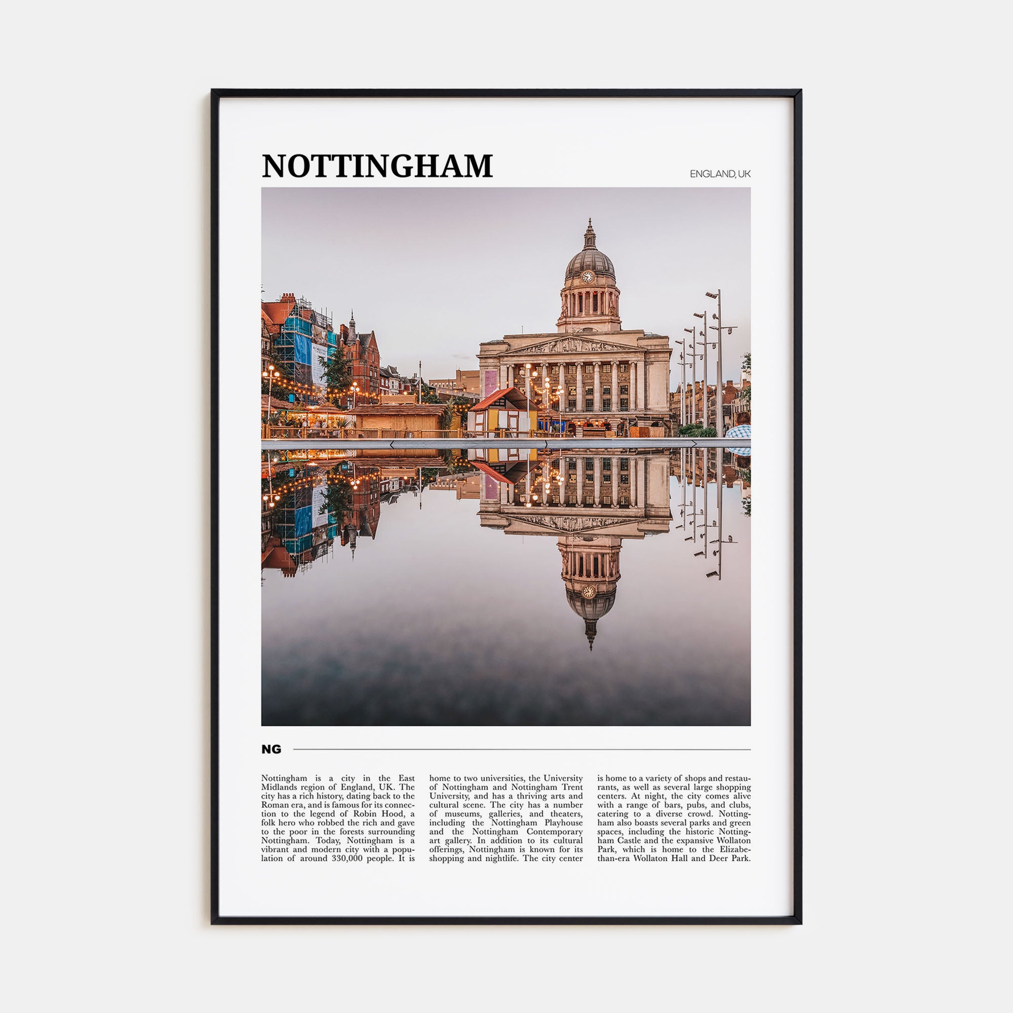 Nottingham Travel Color Poster