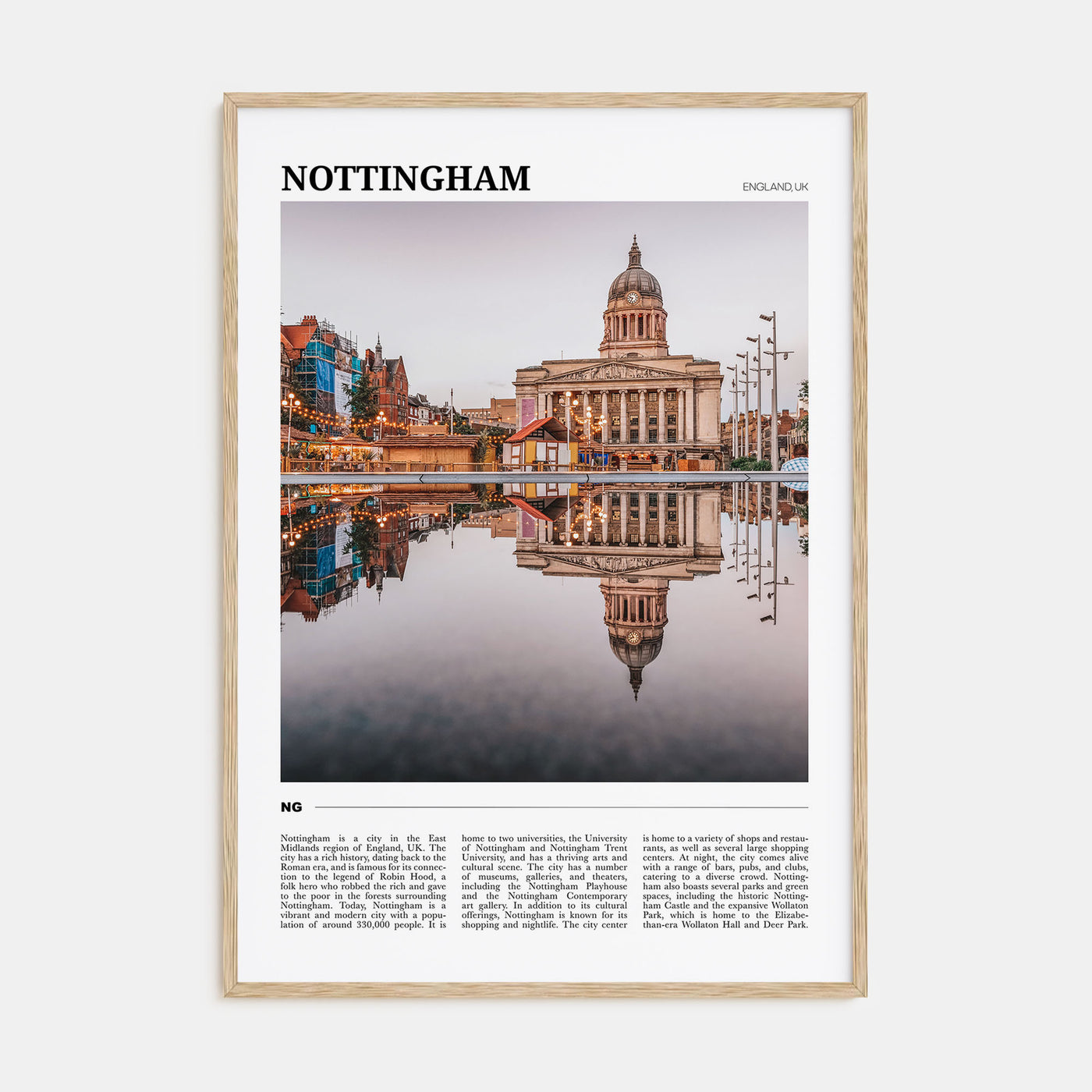 Nottingham Travel Color Poster
