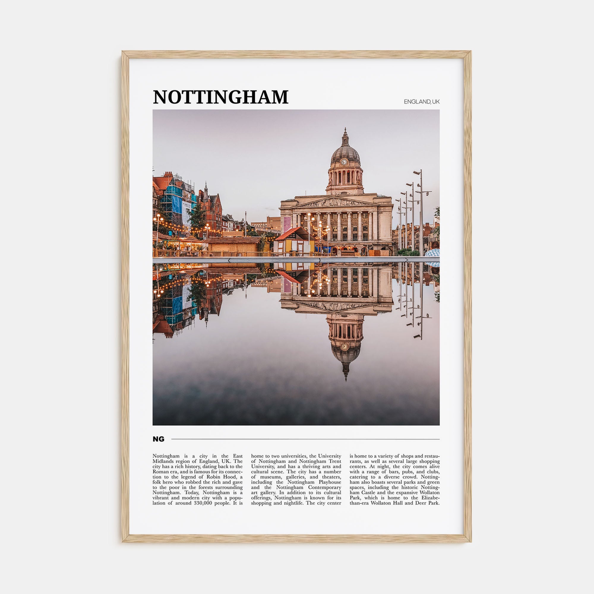 Nottingham Travel Color Poster