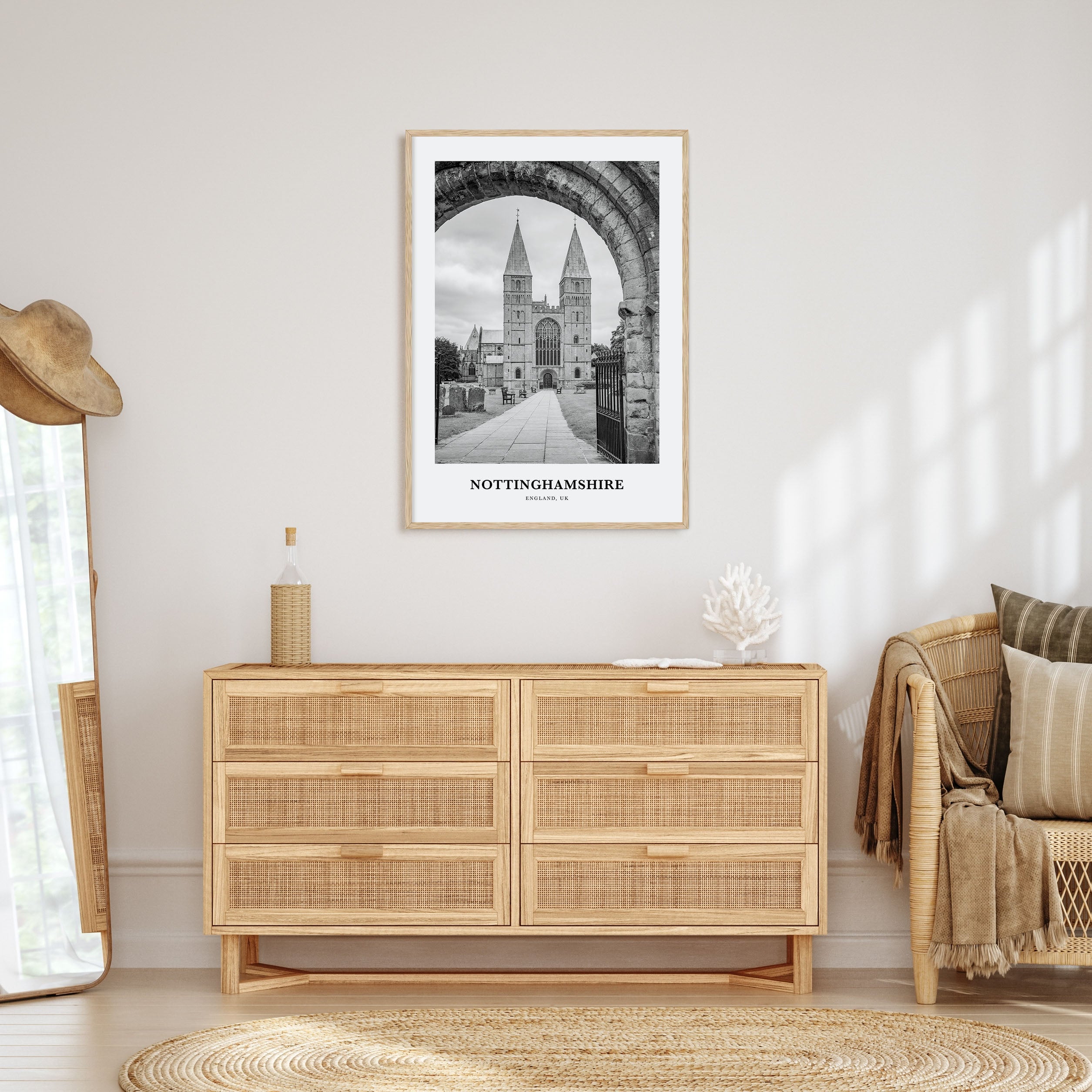 Nottinghamshire Portrait B&W Poster