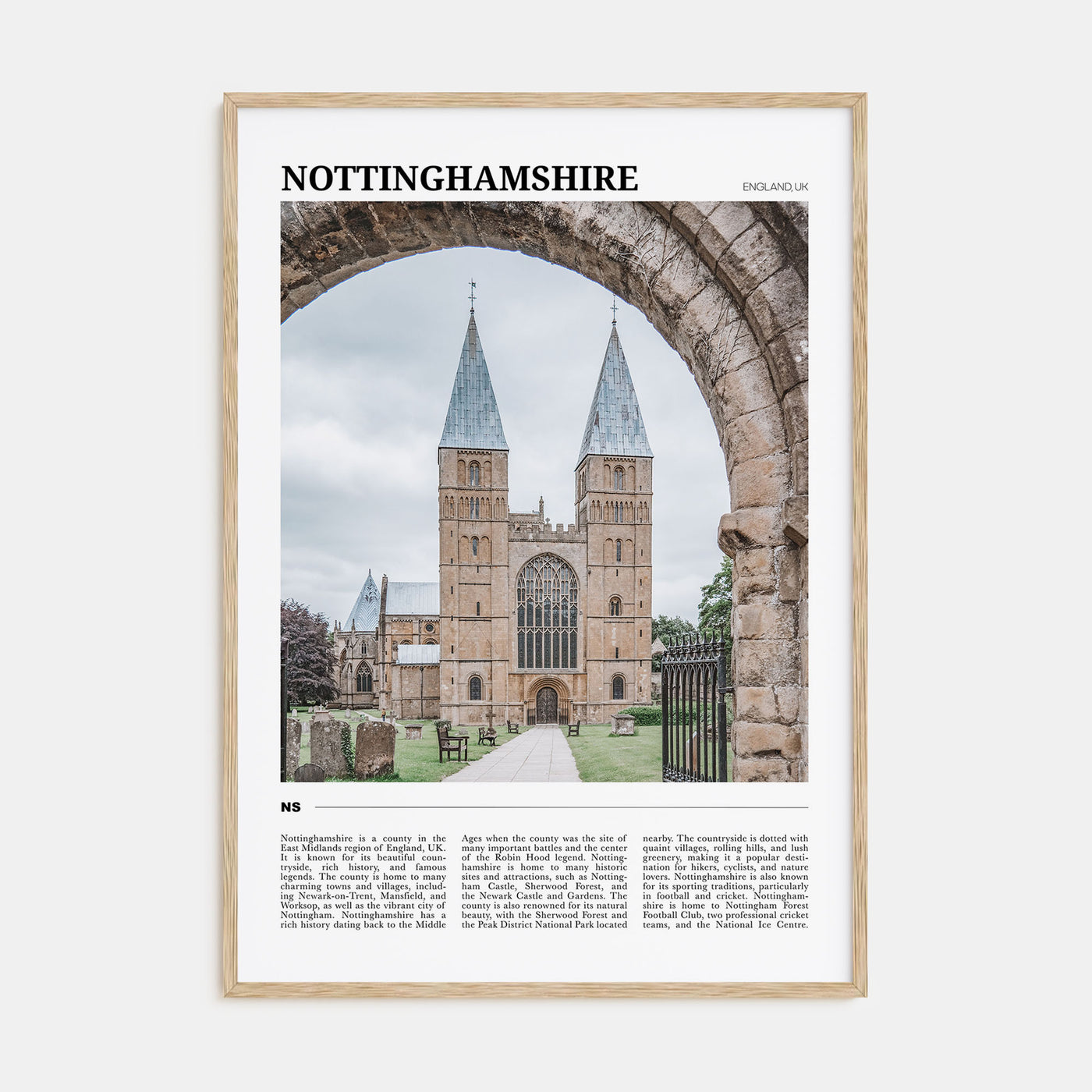 Nottinghamshire Travel Color Poster