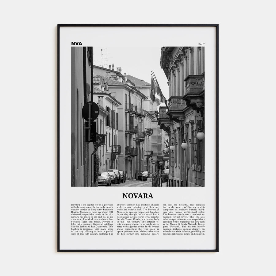 Novara Travel B&W Poster