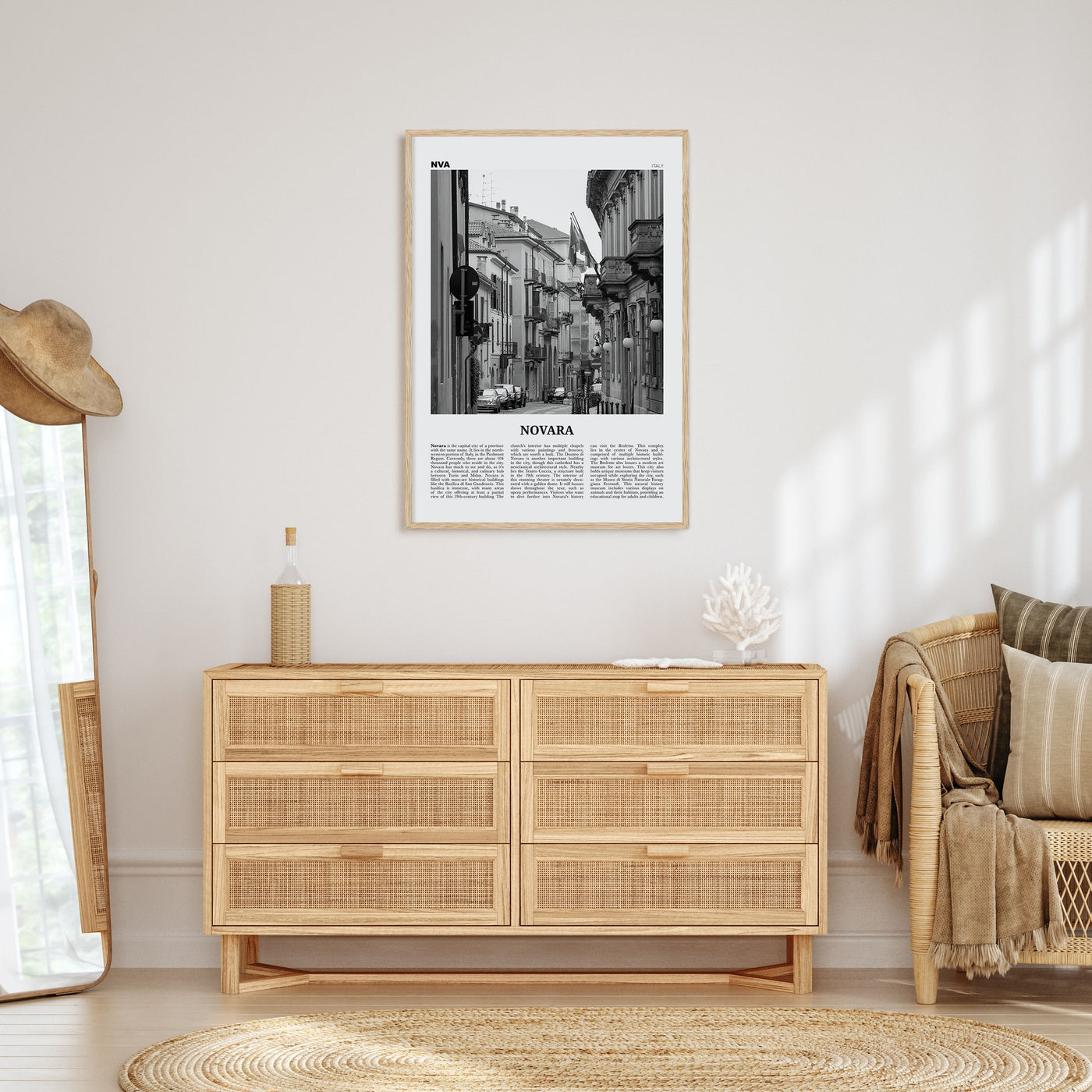 Novara Travel B&W Poster