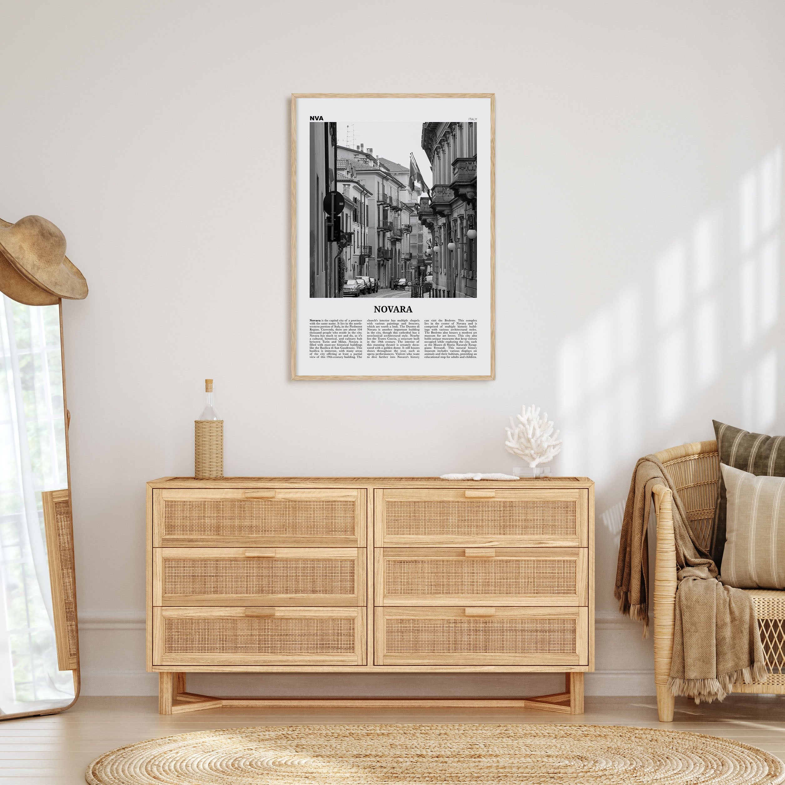 Novara Travel B&W Poster