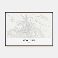 Novi Sad Map Landscape Poster