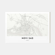 Novi Sad Map Landscape Poster