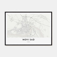 Novi Sad Map Landscape Poster