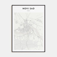 Novi Sad Map Portrait Poster