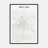 Novi Sad Map Portrait Poster