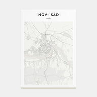 Novi Sad Map Portrait Poster