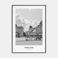 Novi Sad Portrait B&W Poster