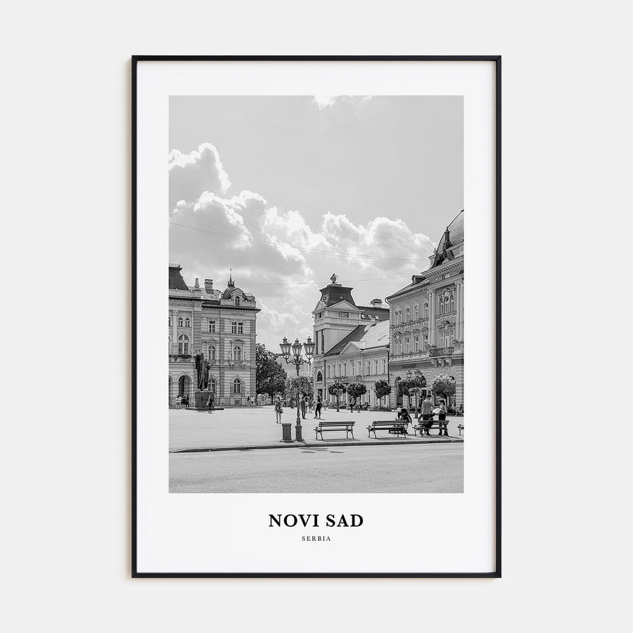 Novi Sad Portrait B&W Poster