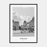 Novi Sad Portrait B&W Poster
