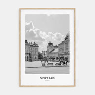 Novi Sad Portrait B&W Poster