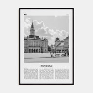 Novi Sad Travel B&W Poster