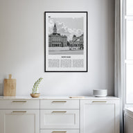 Novi Sad Travel B&W Poster