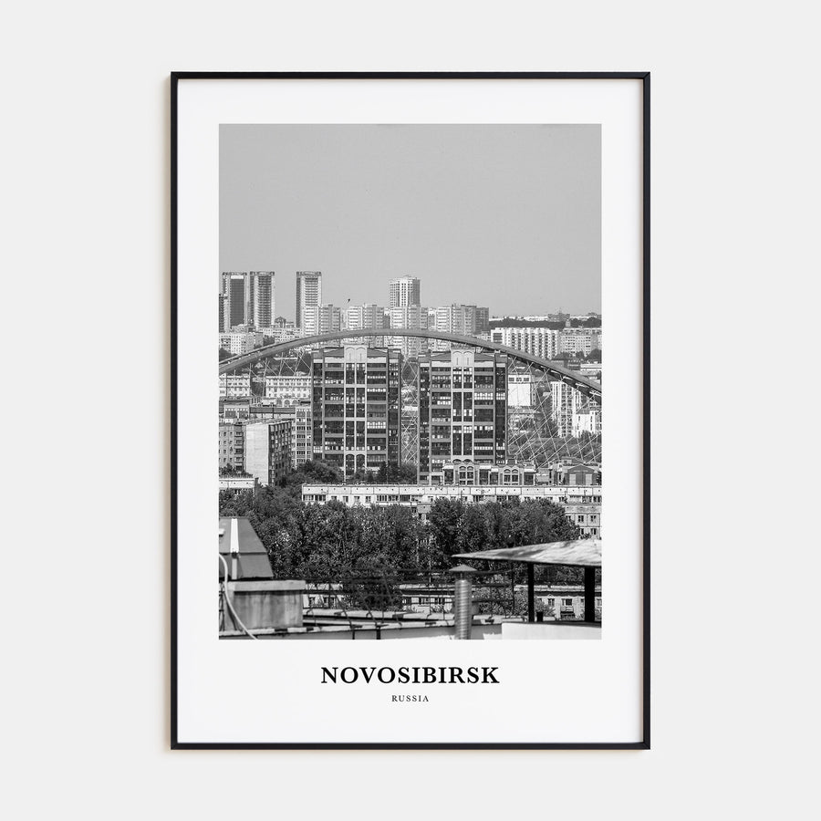 Novosibirsk Portrait B&W Poster