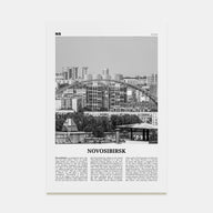 Novosibirsk Travel B&W Poster