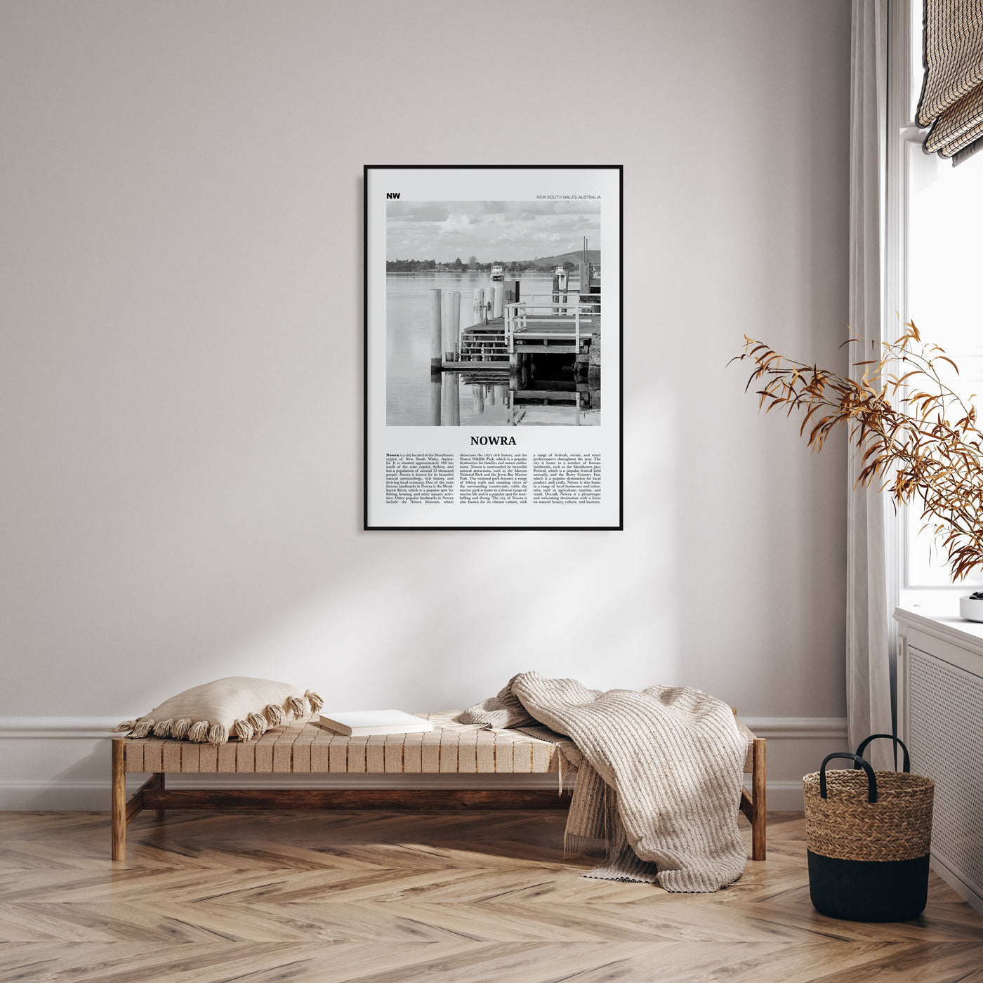 Nowra Travel B&W Poster