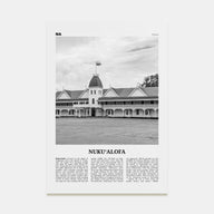 Nuku'alofa Travel B&W Poster