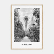 Nur-Sultan Portrait B&W Poster