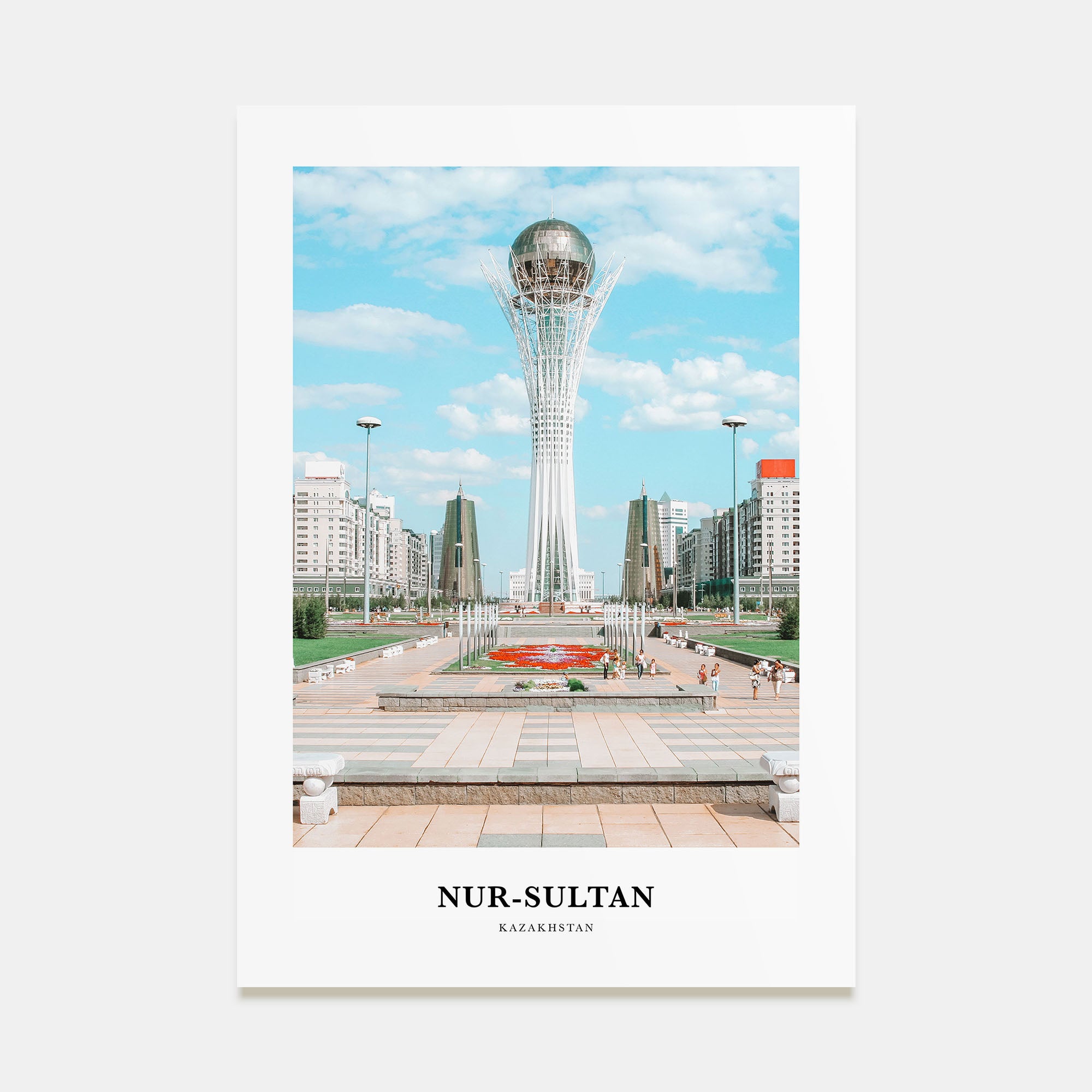 Nur-Sultan Portrait Color Poster