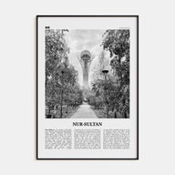 Nur-Sultan Travel B&W Poster