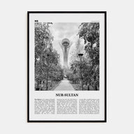 Nur-Sultan Travel B&W Poster