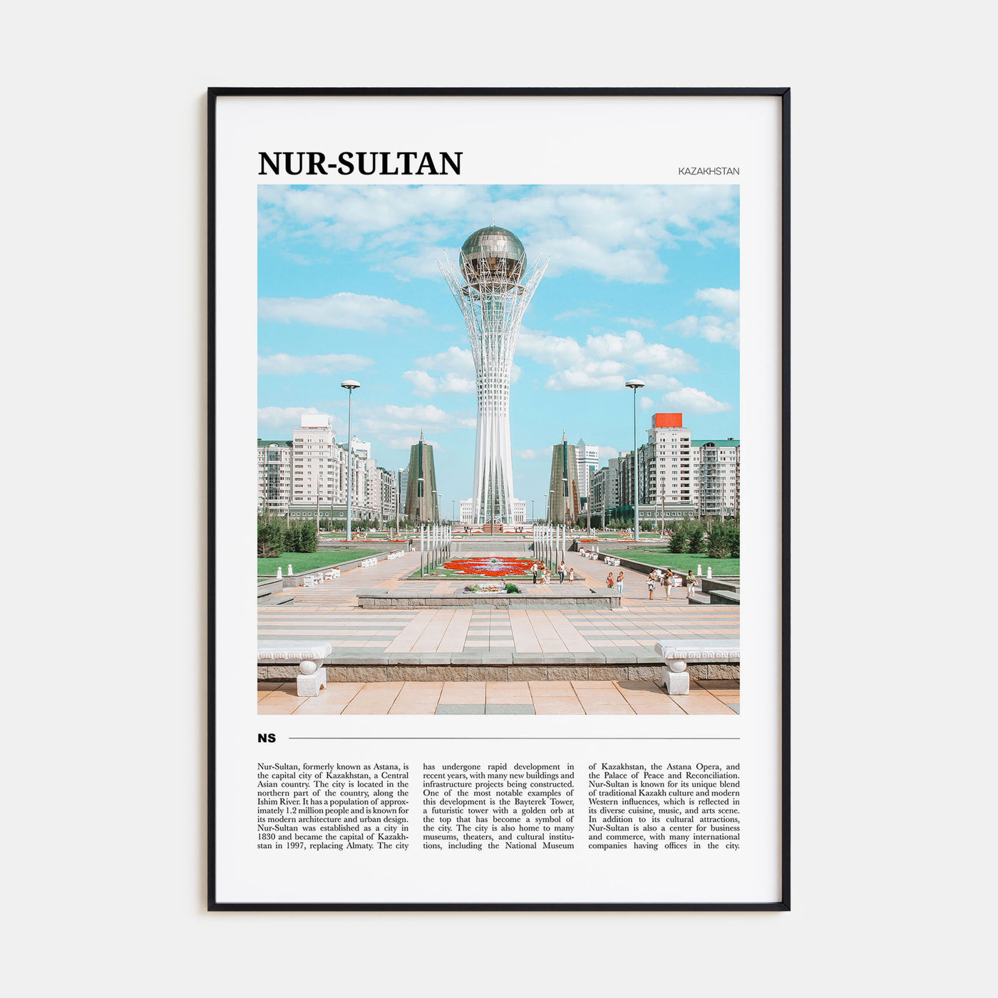 Nur-Sultan Travel Color Poster