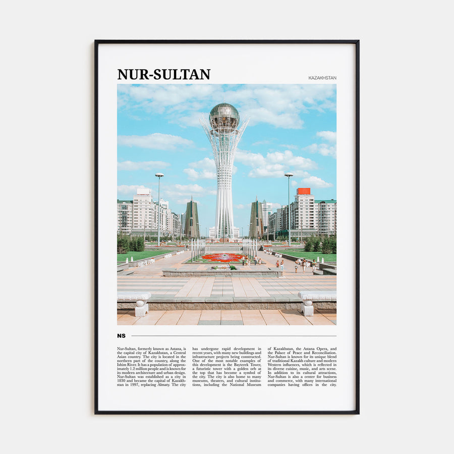 Nur-Sultan Travel Color Poster