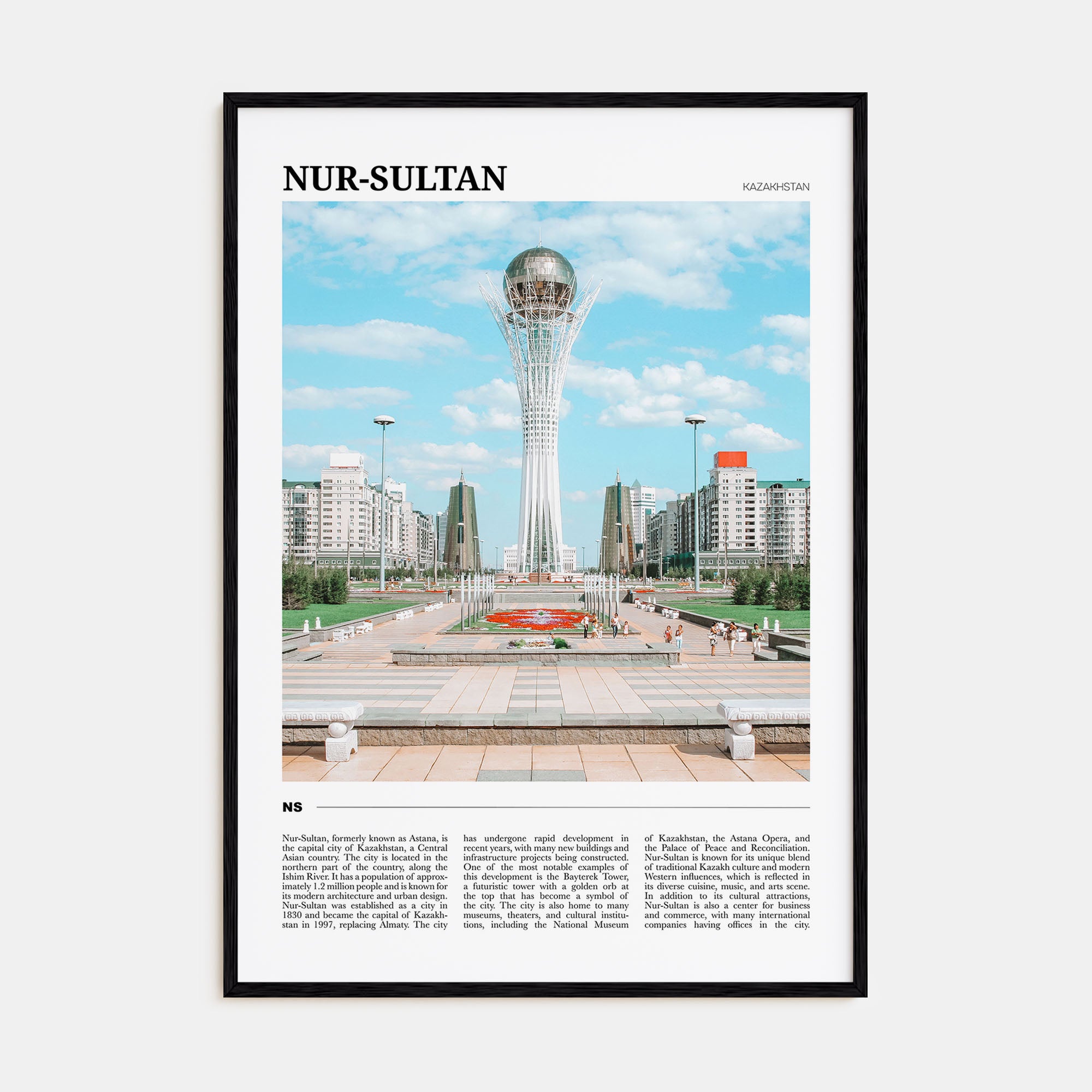 Nur-Sultan Travel Color Poster