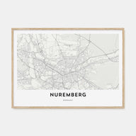 Nuremberg Map Landscape Poster