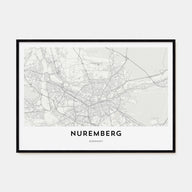 Nuremberg Map Landscape Poster