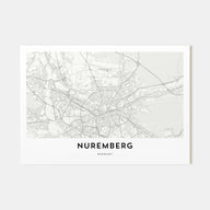Nuremberg Map Landscape Poster