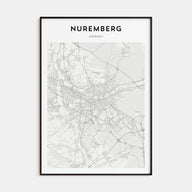 Nuremberg Map Portrait Poster